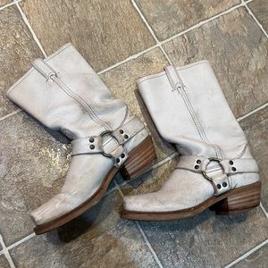 Rare Frye Harness 12R Boot White 7.5